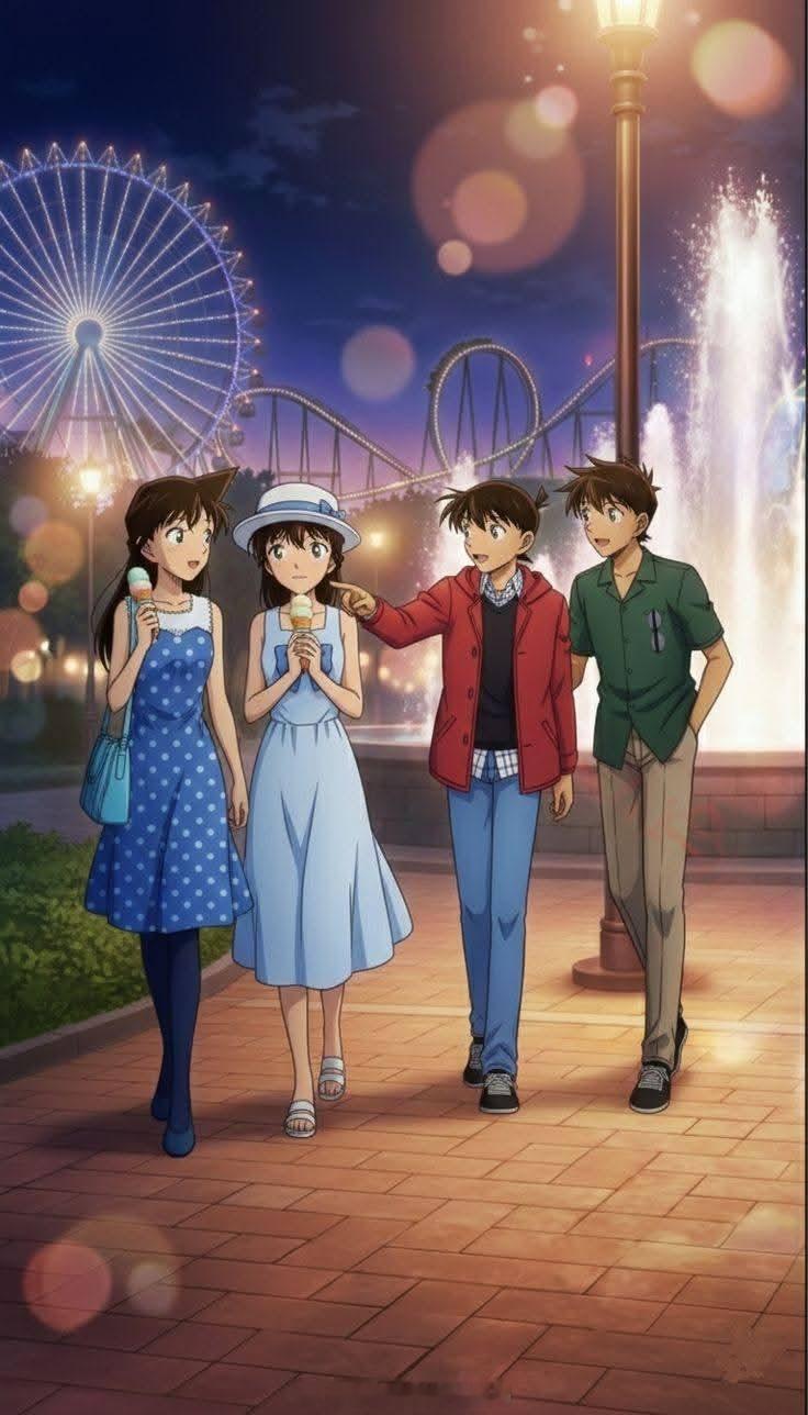 当 新兰 快青 同框名侦探柯南