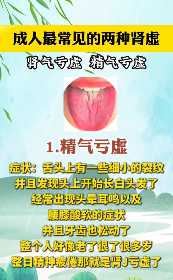 精气亏虚和肾气虚有什么不同？对照舌象看看