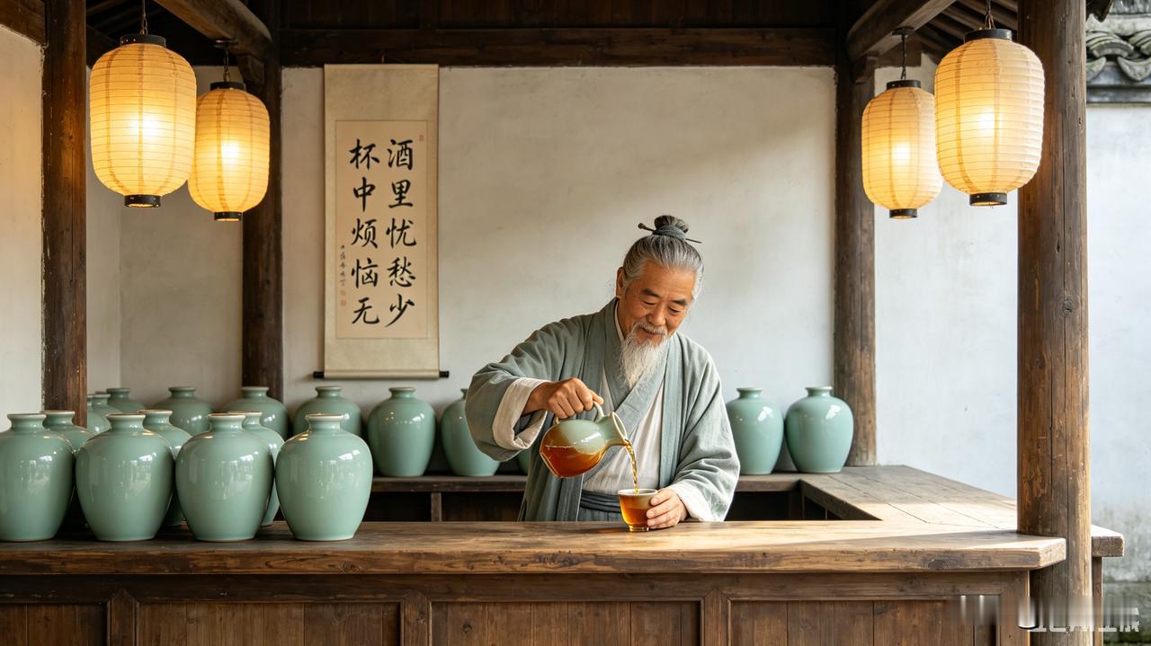 上联：酒里忧愁少
下联：杯中烦恼无