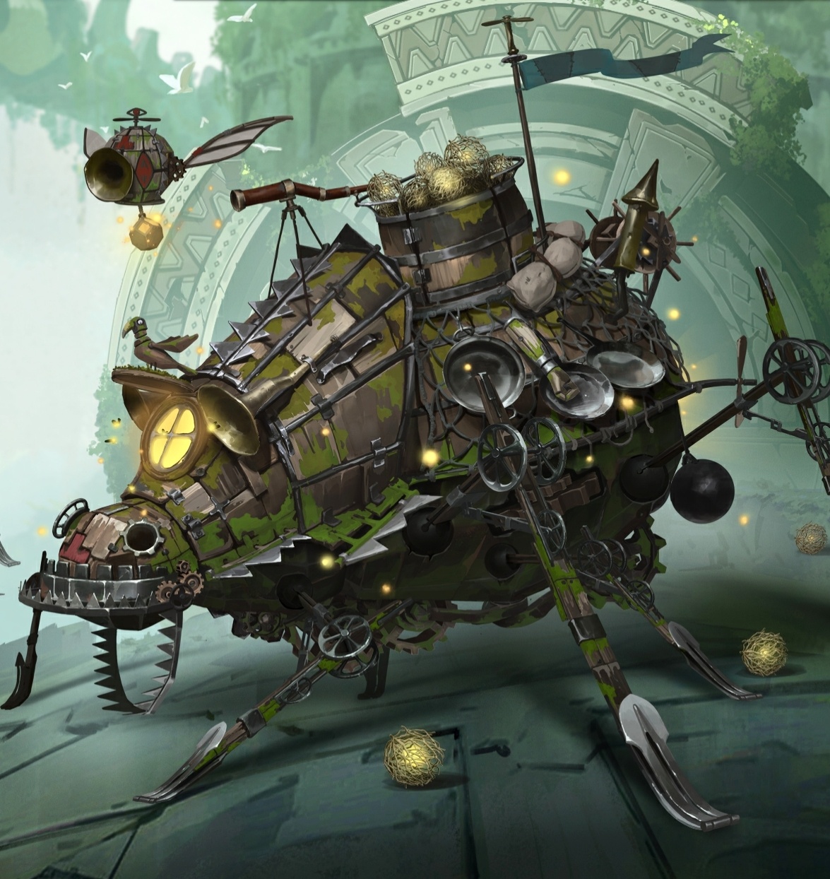 第五人格[超话]  蜘蛛这皮真的很像哈尔的移动城堡mini版 