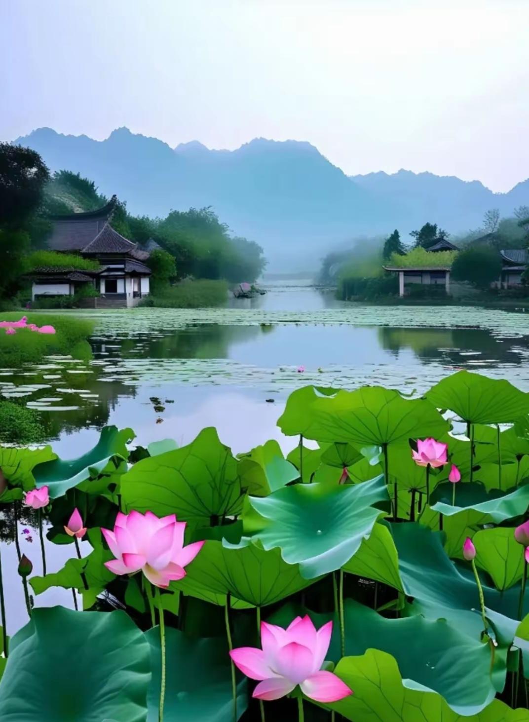 上联：夏荷灼绿水。

（题图来自网络）