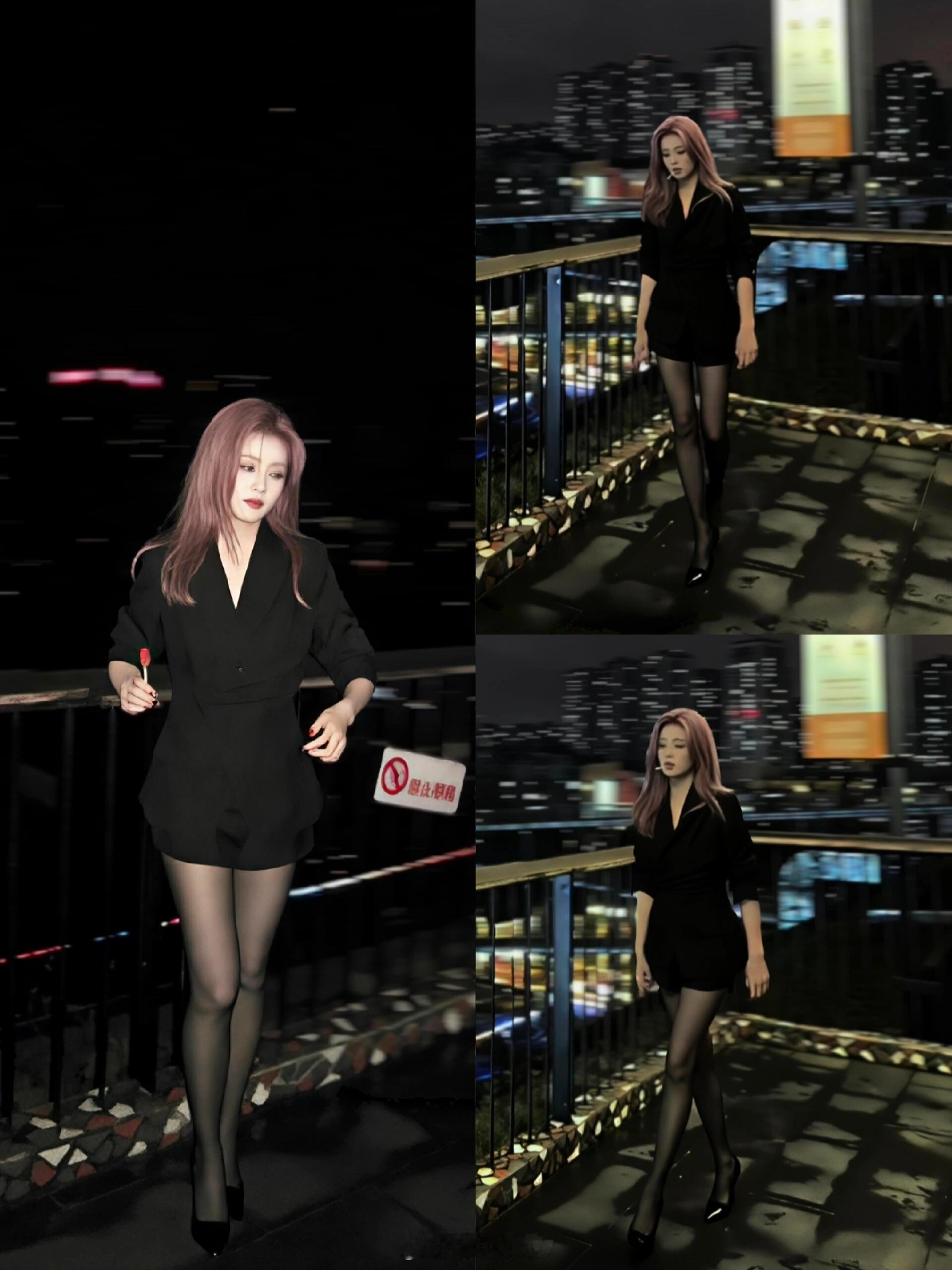 腿妈放饭，又是最爱的黑丝白鹿 ​​​