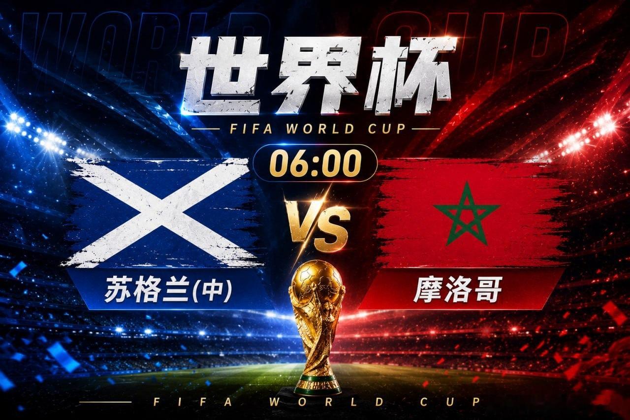 凌晨06:00，🏴󠁧󠁢󠁳󠁣󠁴󠁿苏格兰vs摩洛哥 🇲🇦世界杯战火
