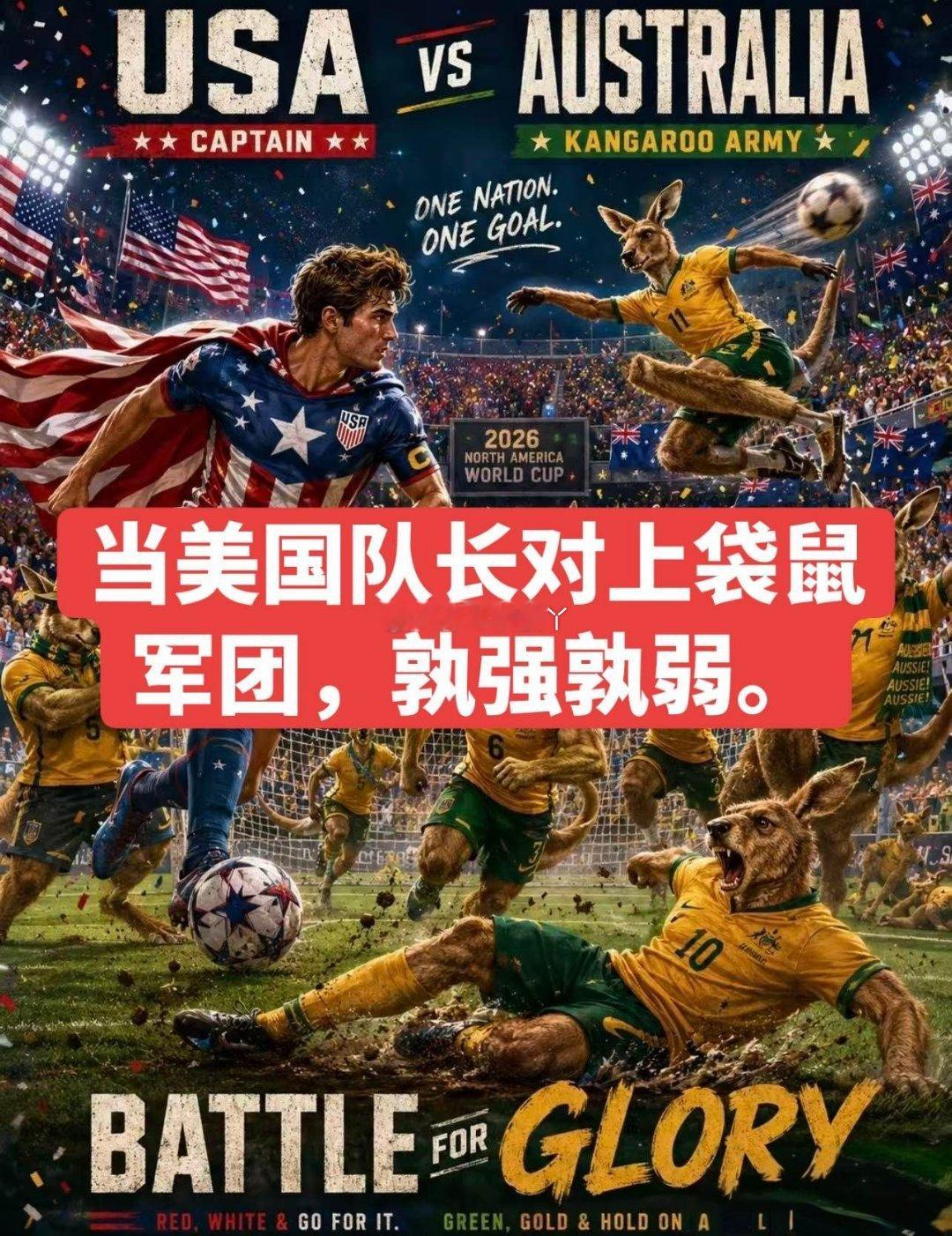 美国vs澳大利亚球迷都怕澳大利亚想的太强了，并没有那么厉害 