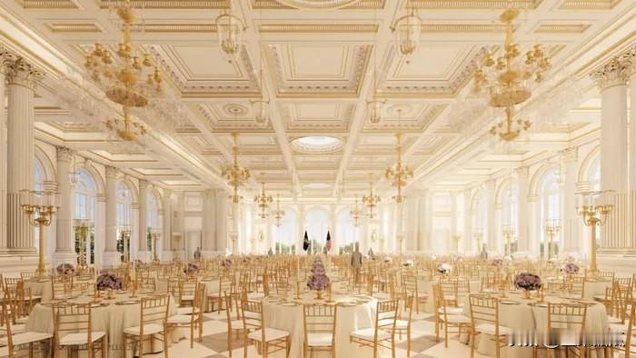 美国人也是喜欢排场的，特朗普对媒体确认，之前他批准的白宫新宴会厅的建造方案已获得