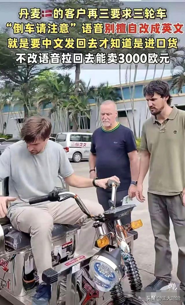 被人嫌土的三蹦子火到了丹麦，原装进口的可以卖3000欧元
    丹麦一小伙买了