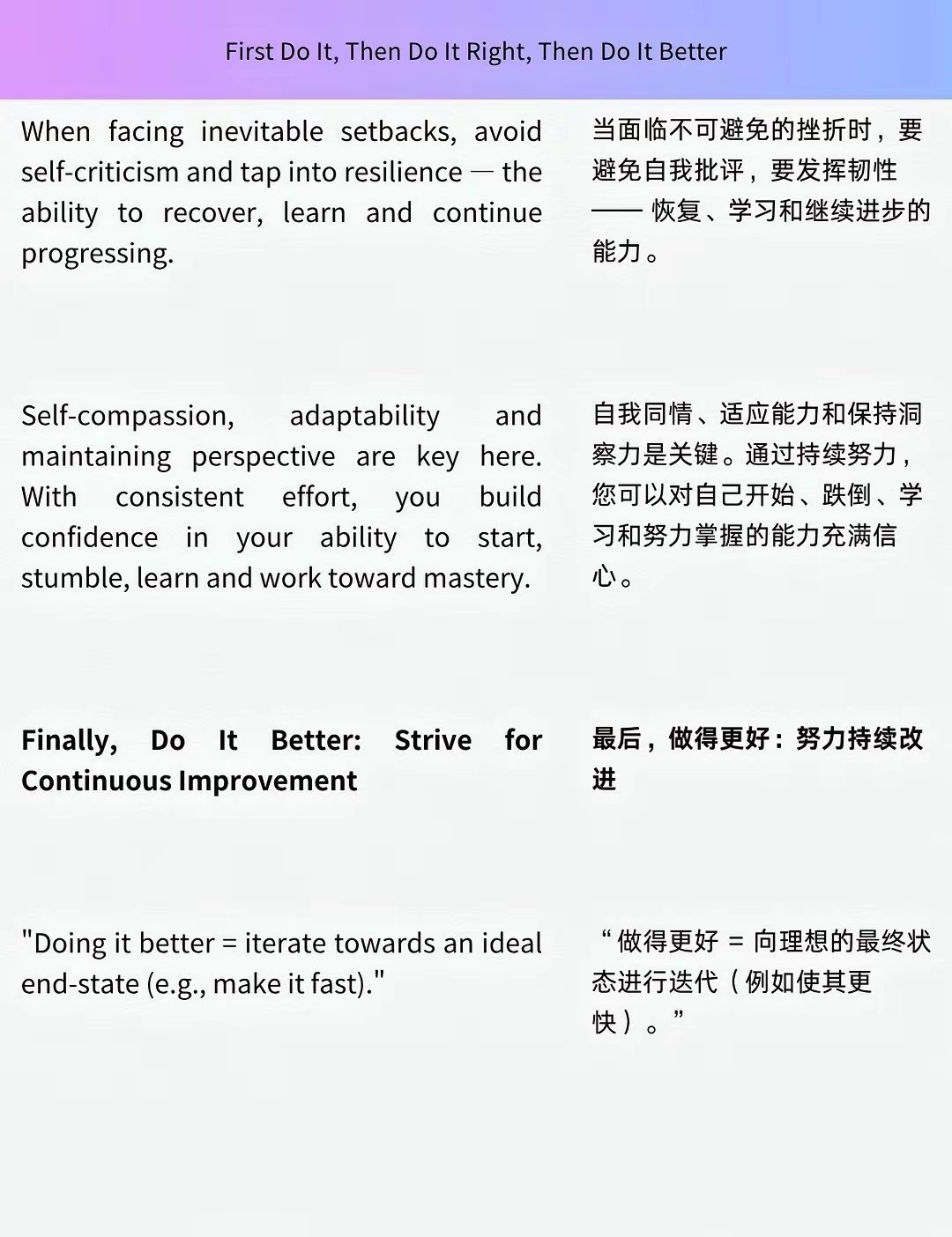 外刊精选: 先做，然后做对，最后做得更好 ​​​