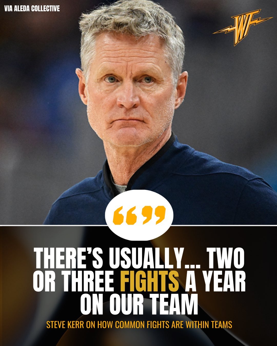 科尔谈在NBA球队训练中打架是多么常见的事情：打架这种事，我们队通常一年发生两三