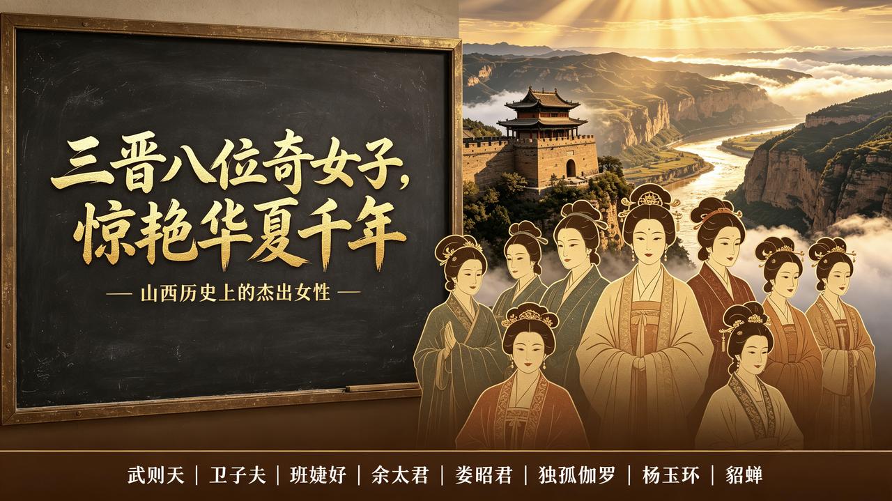 千万别再以为，山西只出名将、名臣！翻开历史你会发现：山西自古盛产奇女子，个个惊艳