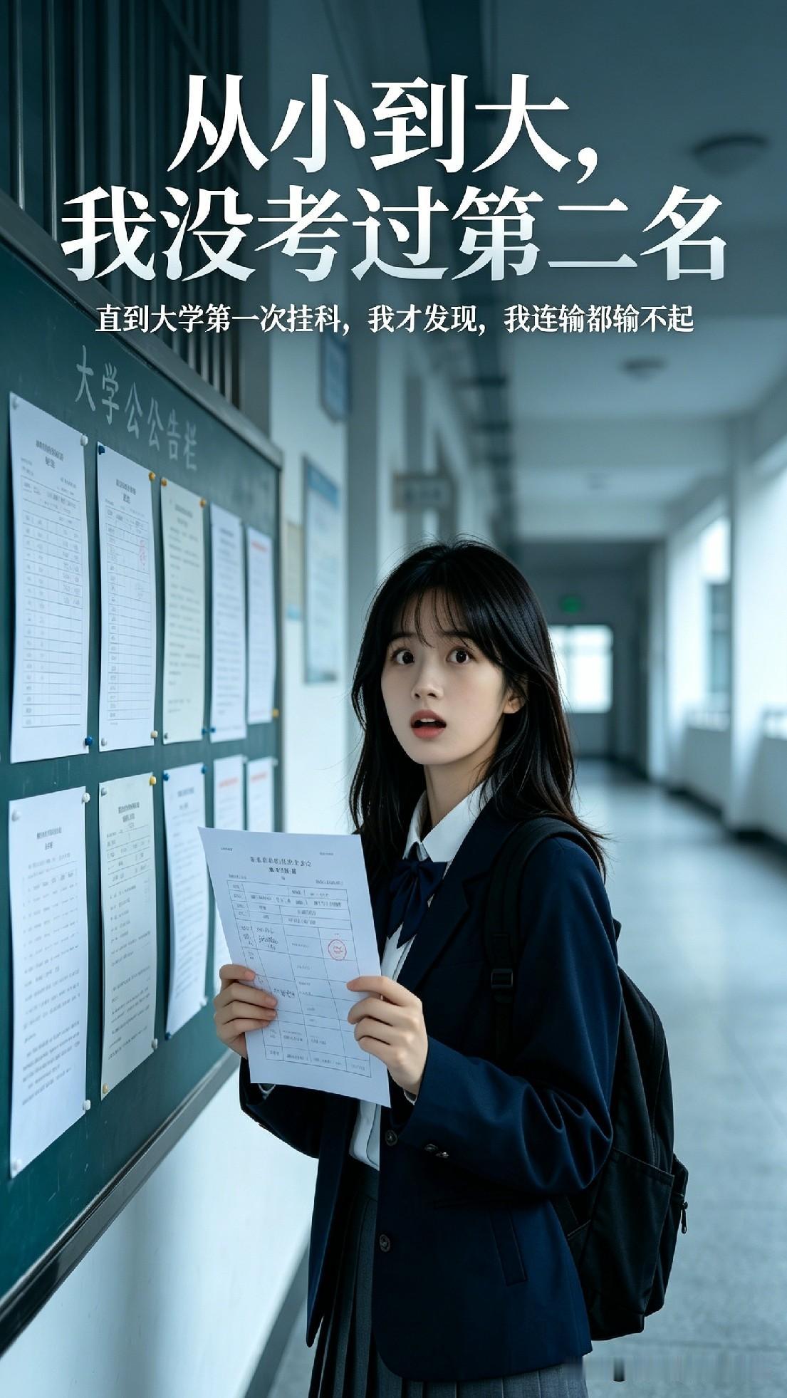 【省状元】+【大学单科挂科】+【深陷自我内耗险些休学】
 
从小到大，榜单前列永