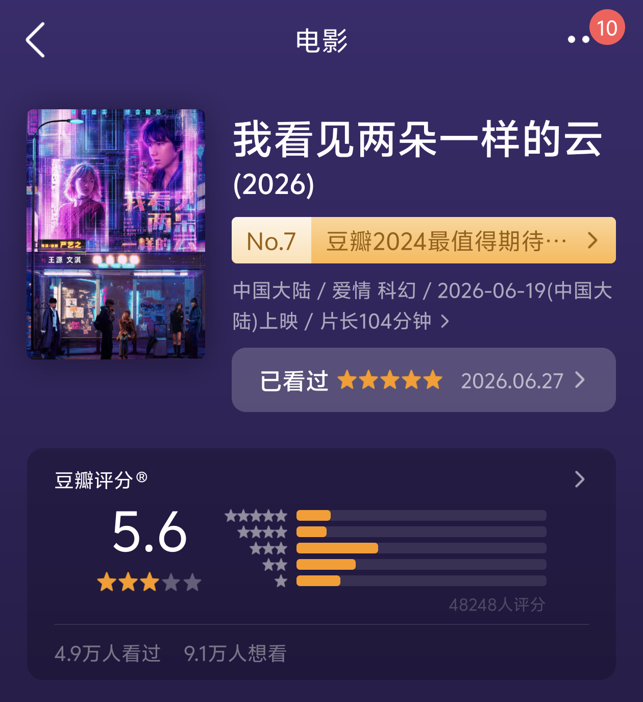 动动小手豆瓣五⭐️！✅️ 