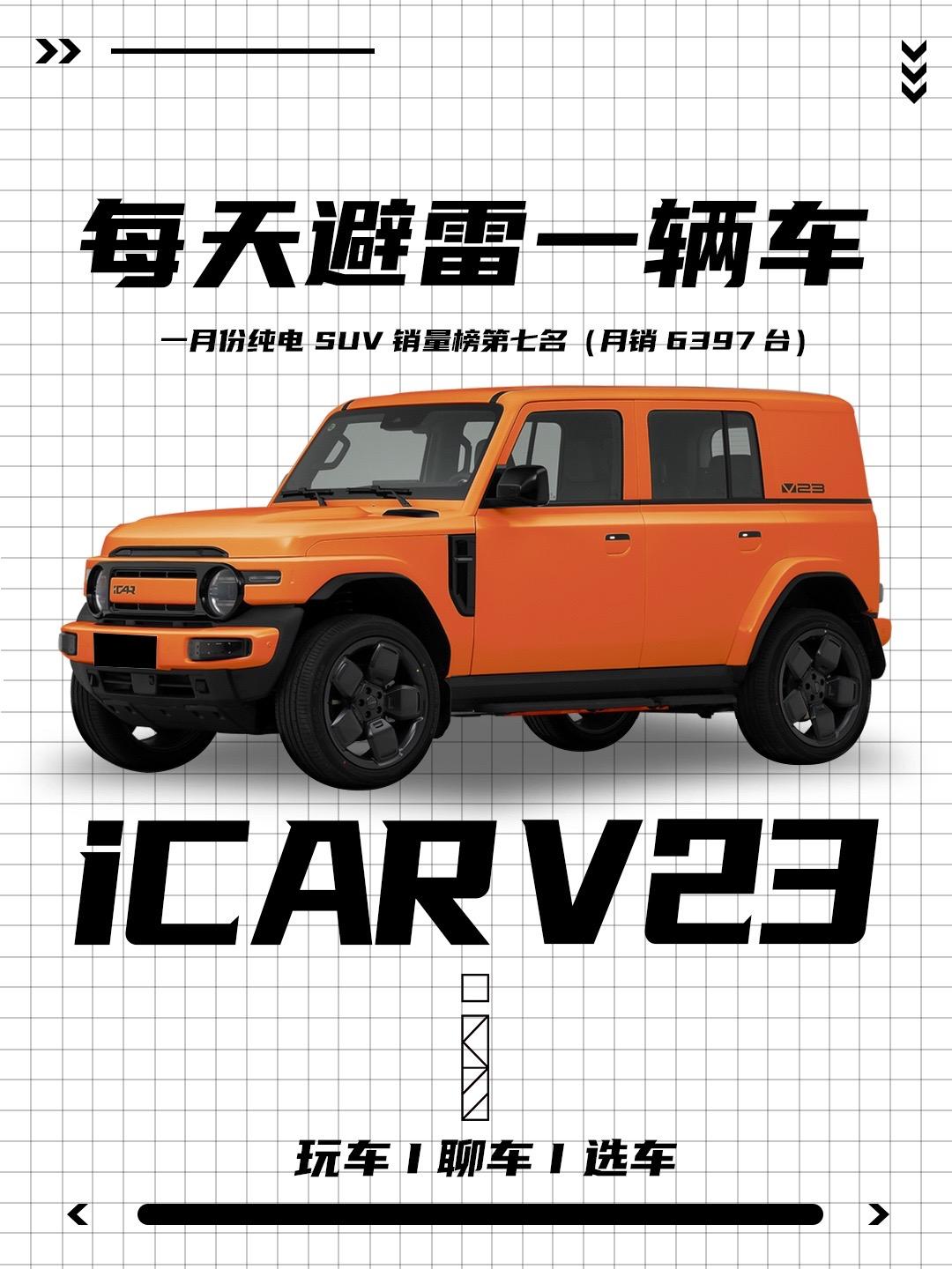 iCAR V23优缺点介绍！纯电越野小吉普，年轻人的第一台方盒子，好开...
