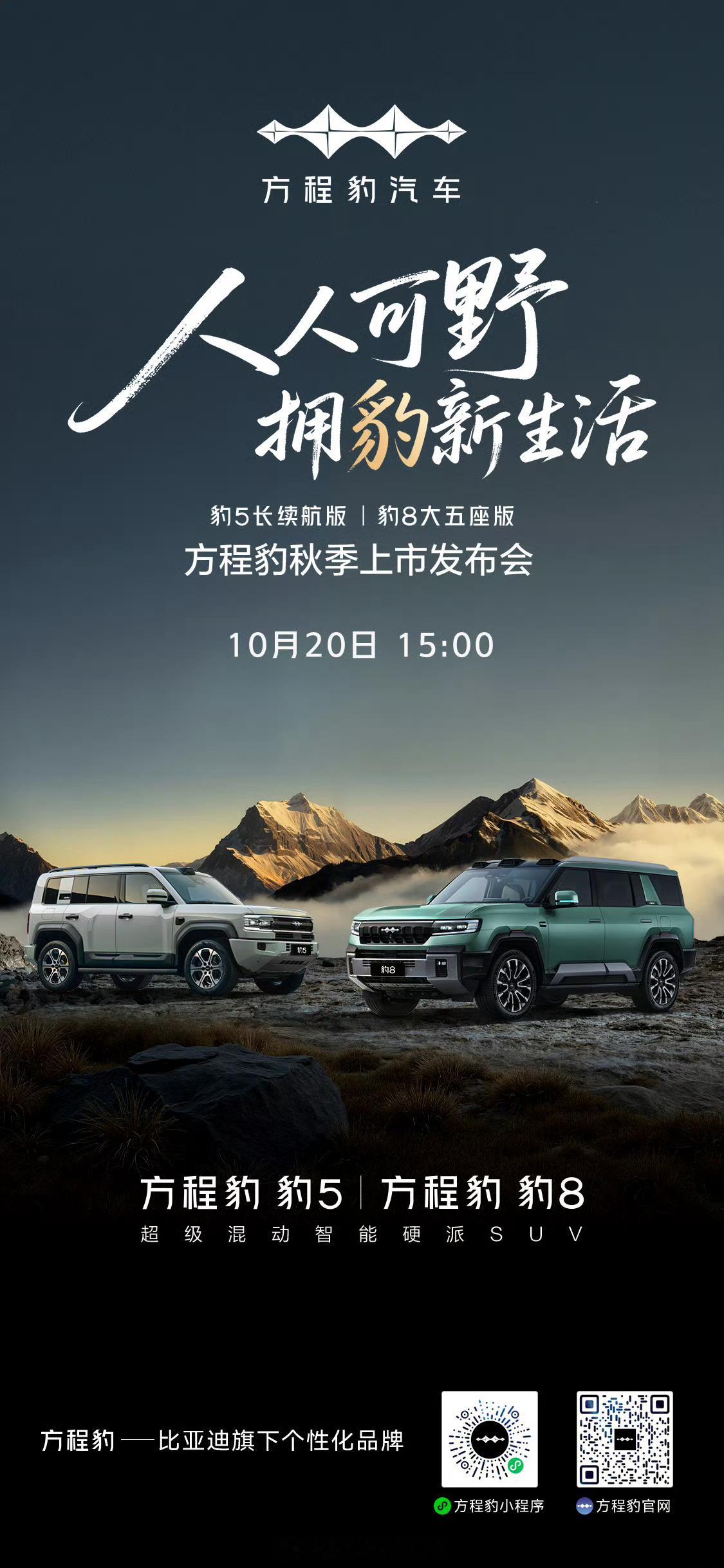 以前我就觉得豹5的纯电续航太短了，这下真来了。还有豹8的大五座版本，这个应该比6