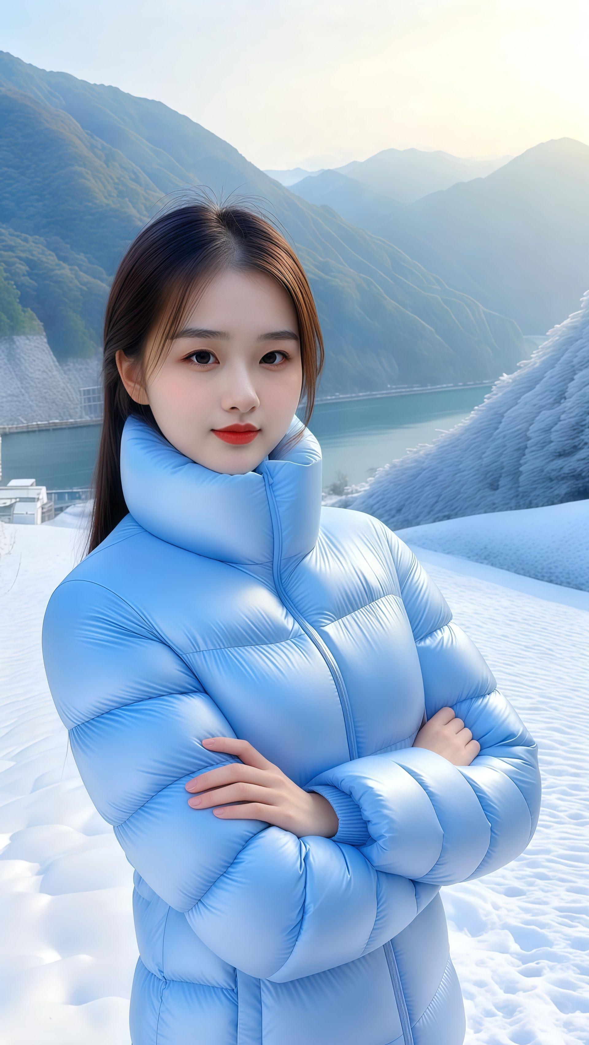 好身材好气质 清纯女神 我要上热们 甜美女孩穿搭 雪景写真
