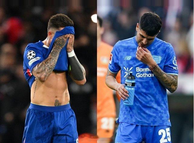 ❌恩佐·费尔南德斯和帕拉西奥斯🇦🇷告别欧冠🏆。▶️切尔西0-3负于巴黎圣日