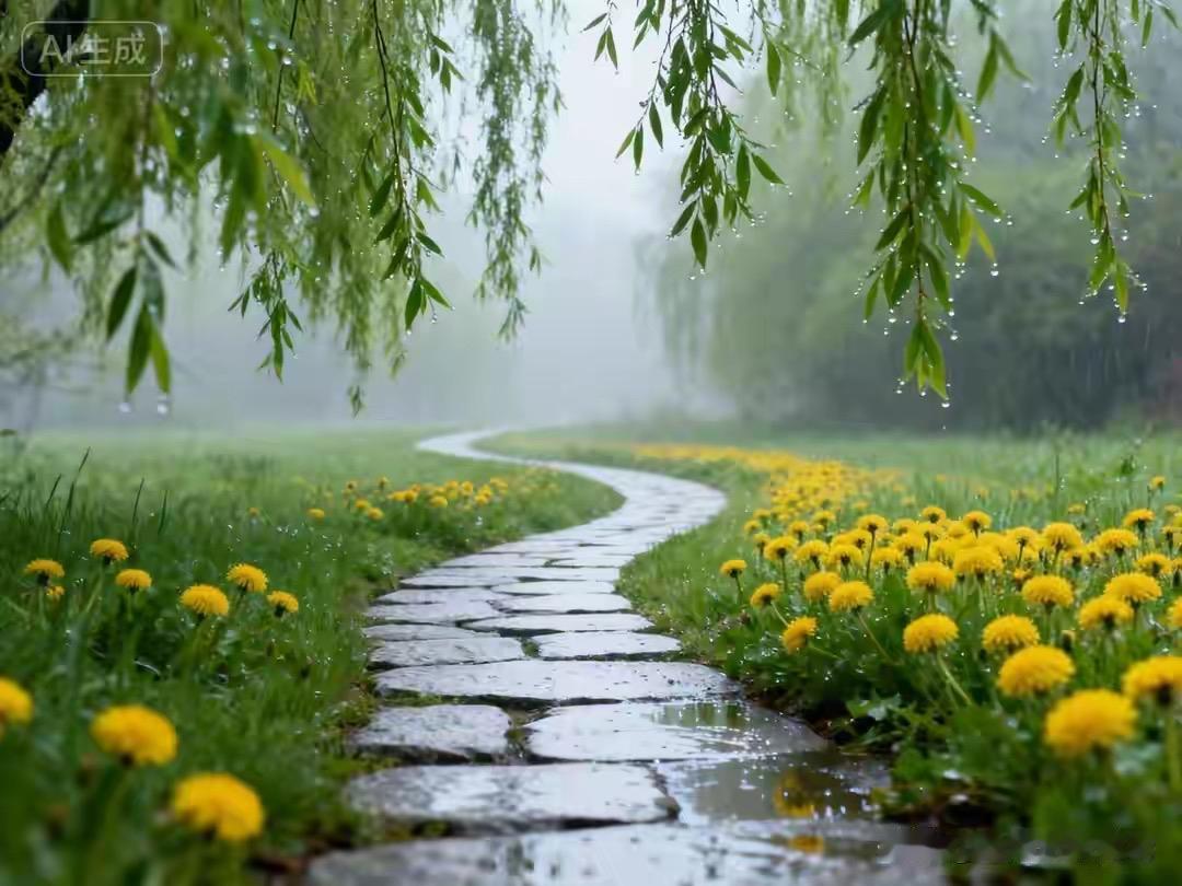 仄仄平仄仄）大雨消暑热，
平平仄平平）菏风送清凉。
横批：《大雨与菏风》