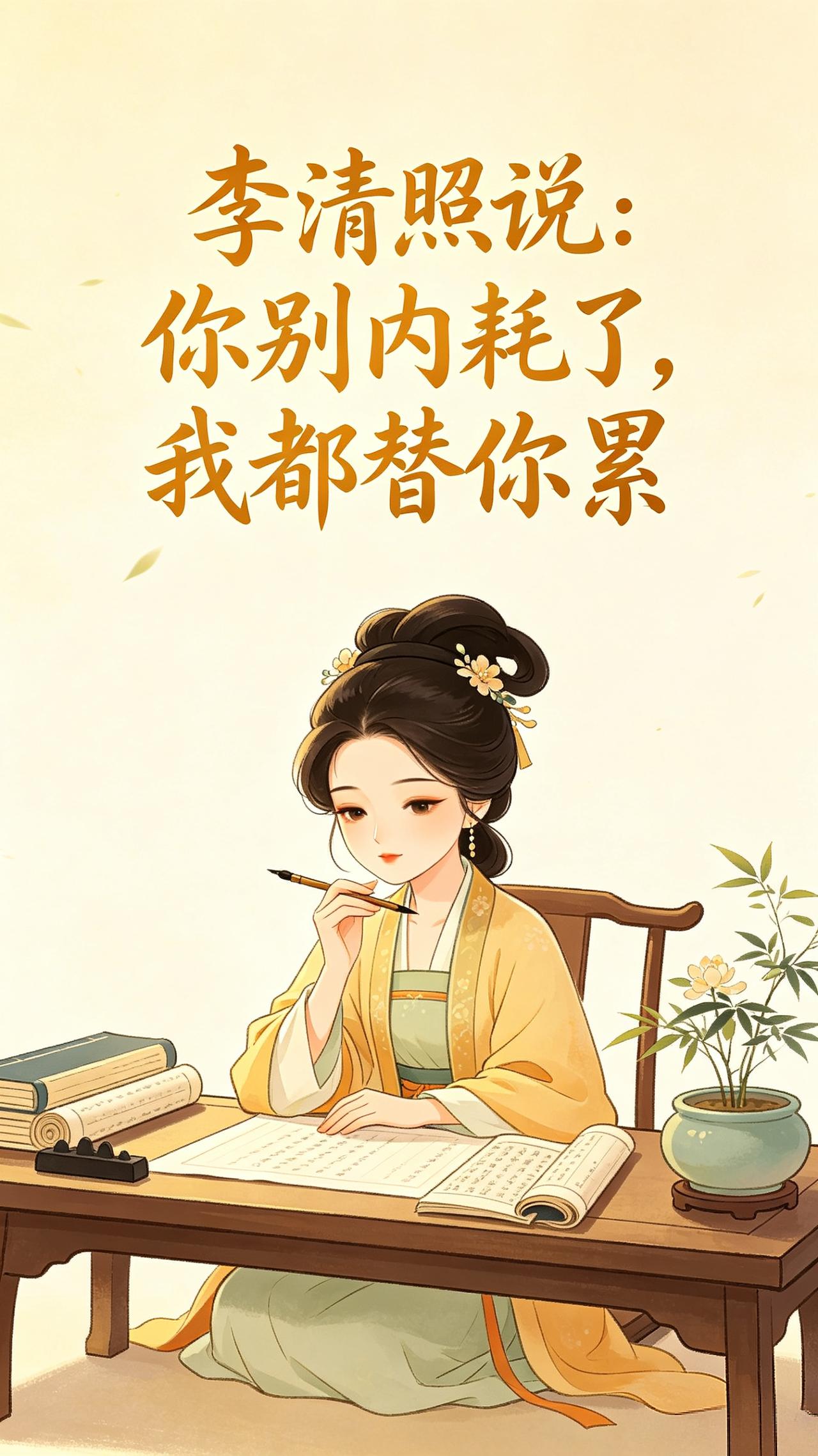 我是李清照，今天来讲讲情绪内耗！
你是不是也这样？别人没回消息，你翻来覆去想“他