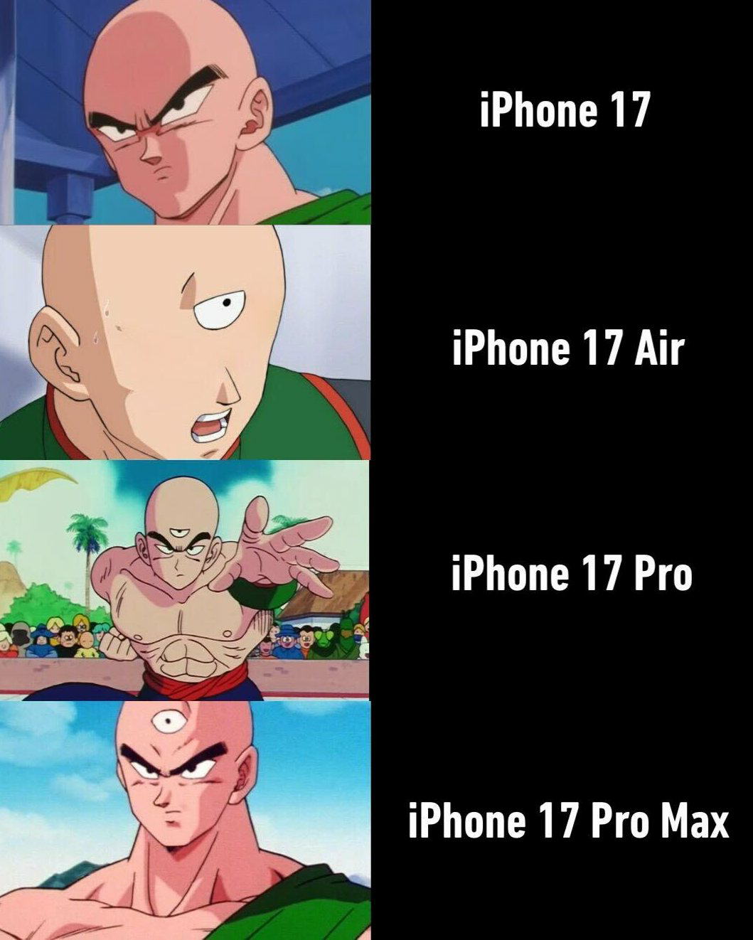 哈哈哈~~iPhone17系列be like：[黄鸡大笑][笑cry][允悲]苹