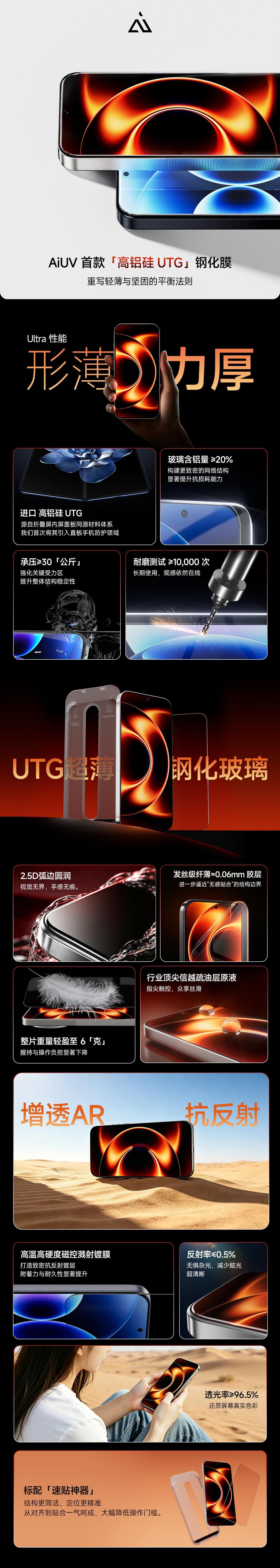 超能 Ultra  ｜AiUV 首款「高铝硅 UTG」钢化膜4 月 24 日 1