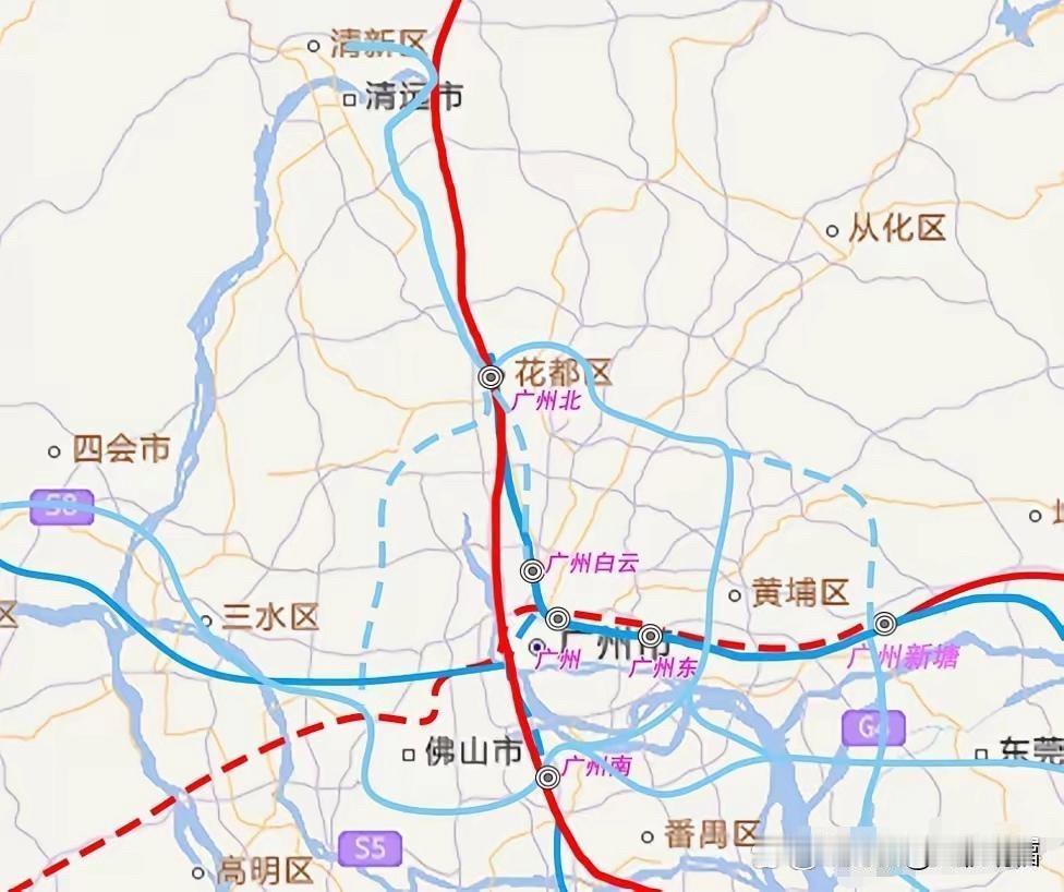 广州至清远广清城际铁路分三段，花都至白云段预计2025年开通
近日，也就是202