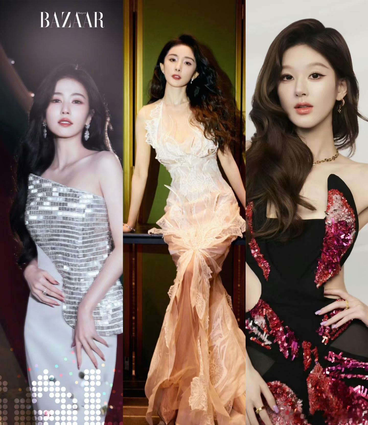 白鹿、杨幂、赵露思出席芭莎盛典，流量🌸还是蛮有看头的 ​​​