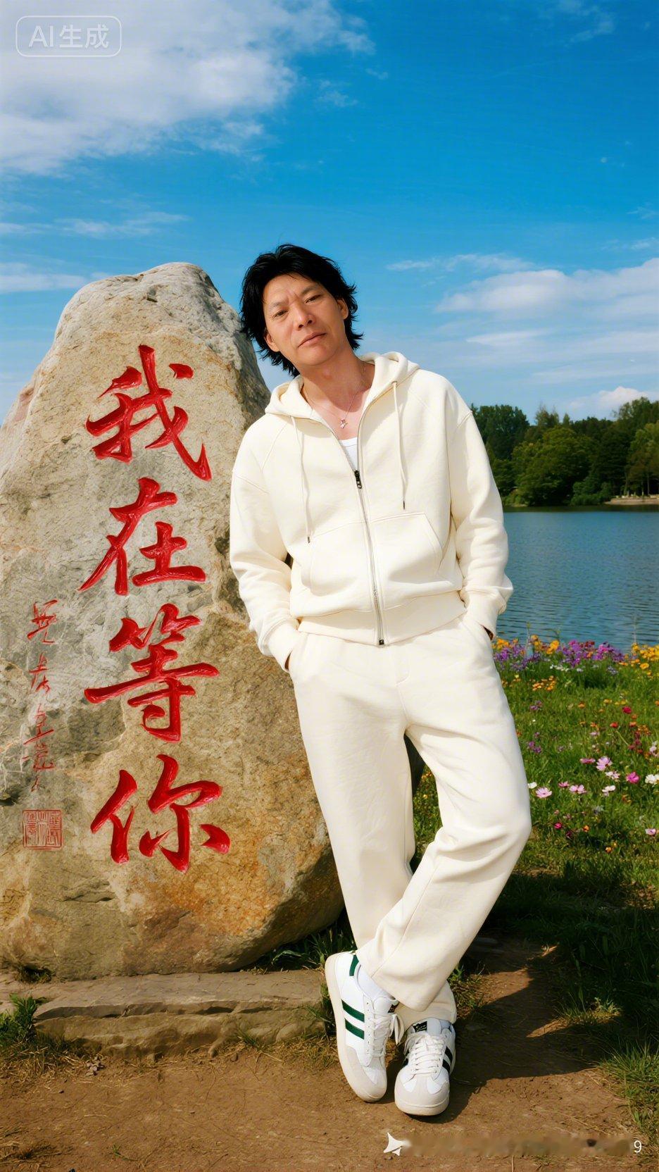 阳光明媚，湖边休闲时光。