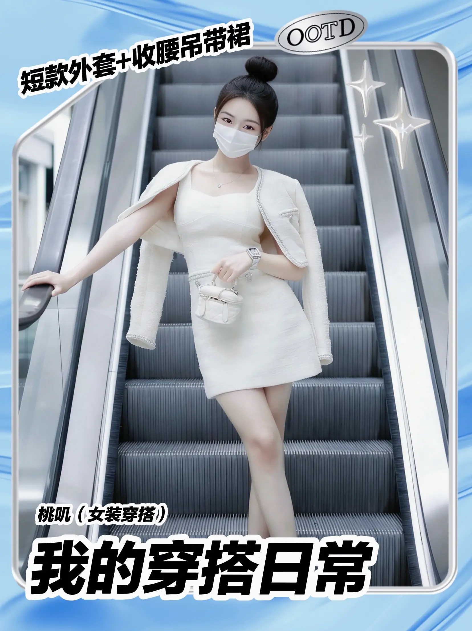 小个子通勤天花板！小香风两件套绝了。这套奶白小香风套装真的戳中我心巴！...