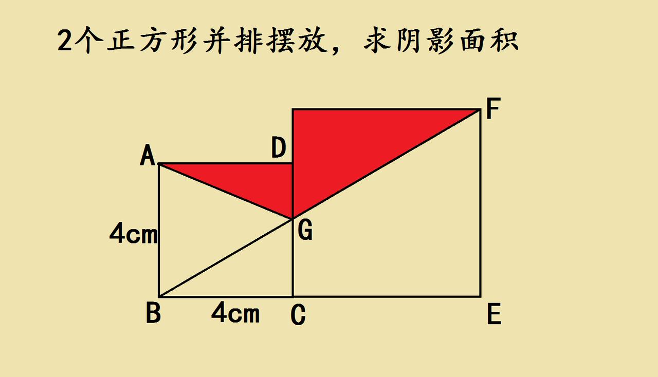 这道题就像一幅有趣的几何拼图，两个正方形肩并肩站在一起，它们的边长相隔不远，却又
