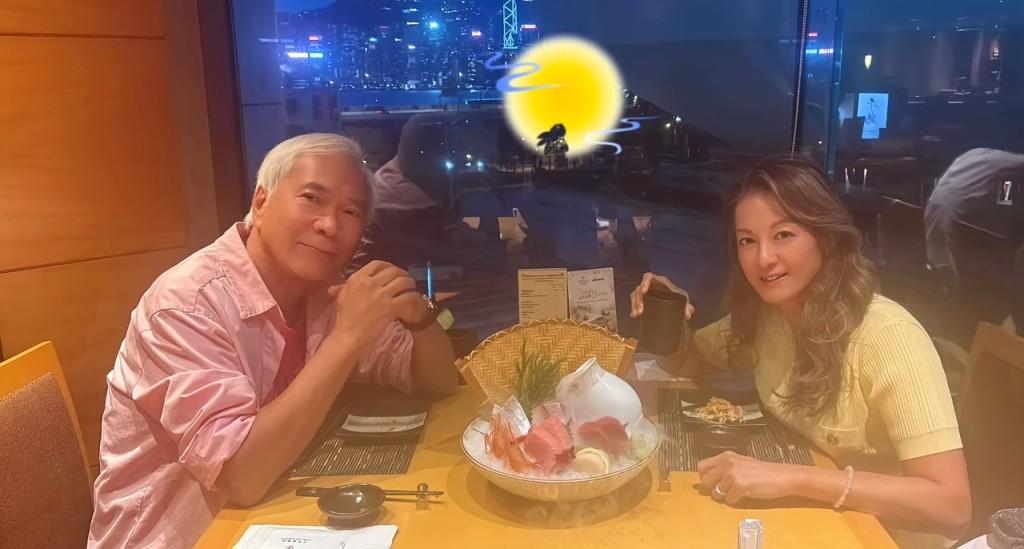 现年74岁的歌手李龙基近日与1987年港姐季军林颖娴在香港相约聚餐，这段跨越世代