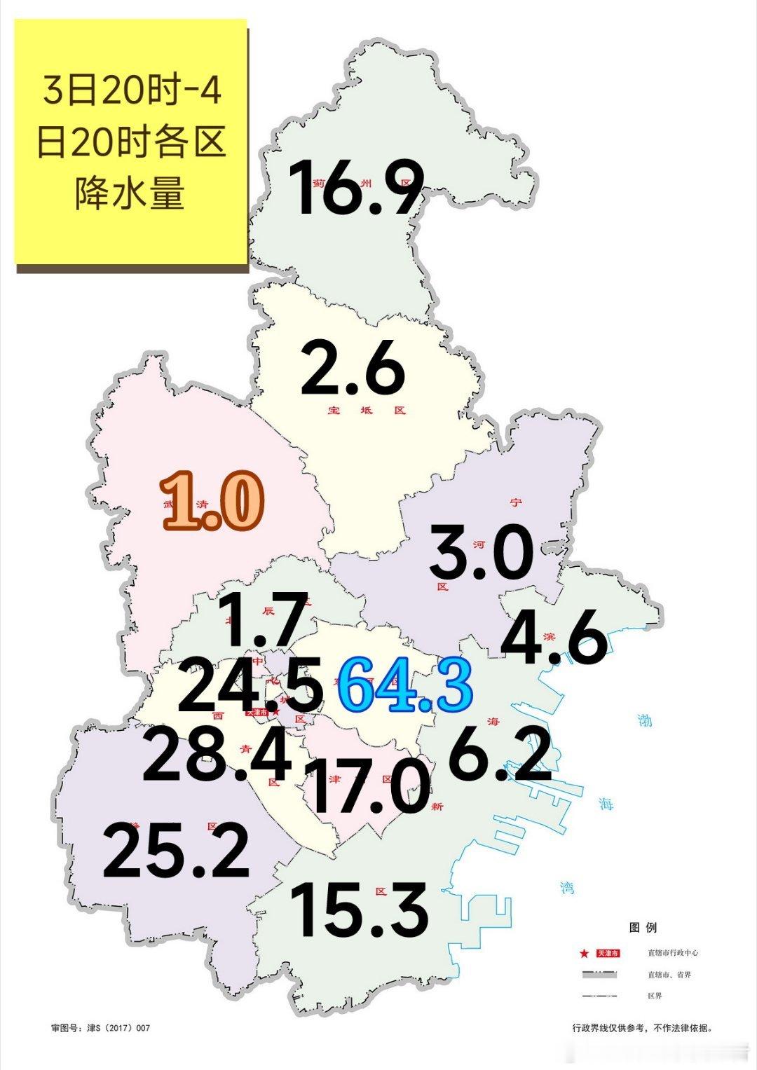 【雨情】高空冷涡影响，今天下午本市出现雷阵雨天气，全市最大降水量出现在东丽国家站