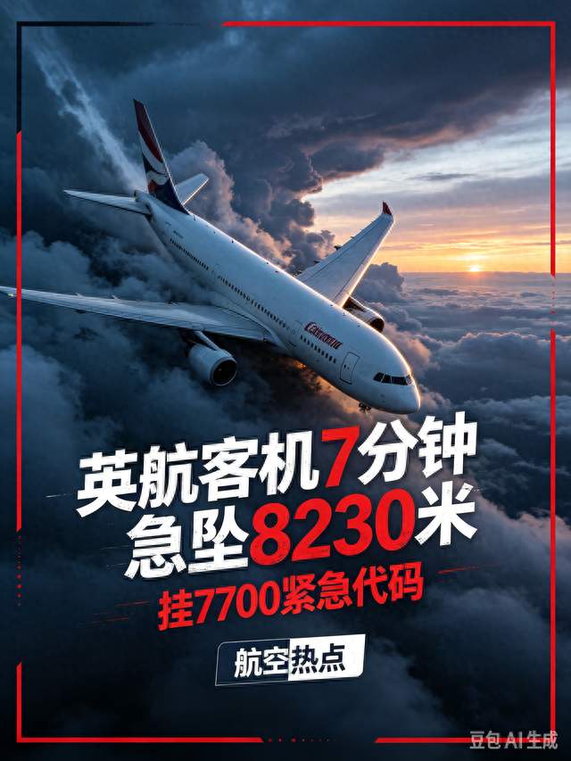 惊魂一刻！英航客机7分钟急坠8230米，挂7700紧急代码全员惊魂