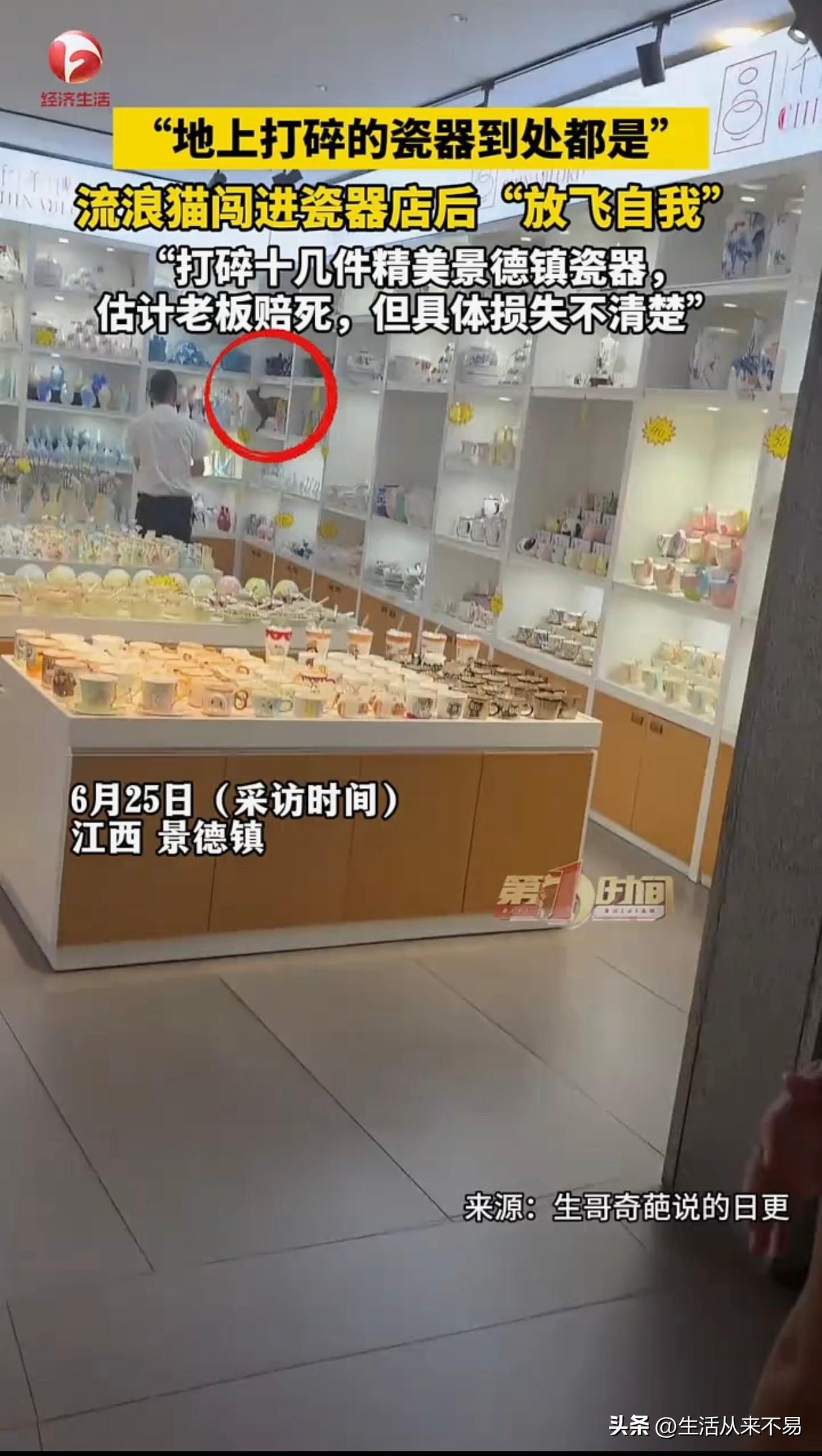 景德镇瓷器店的老板很羡慕别人家店里的招财猫，他的店里在 6 月 25 号这天也进