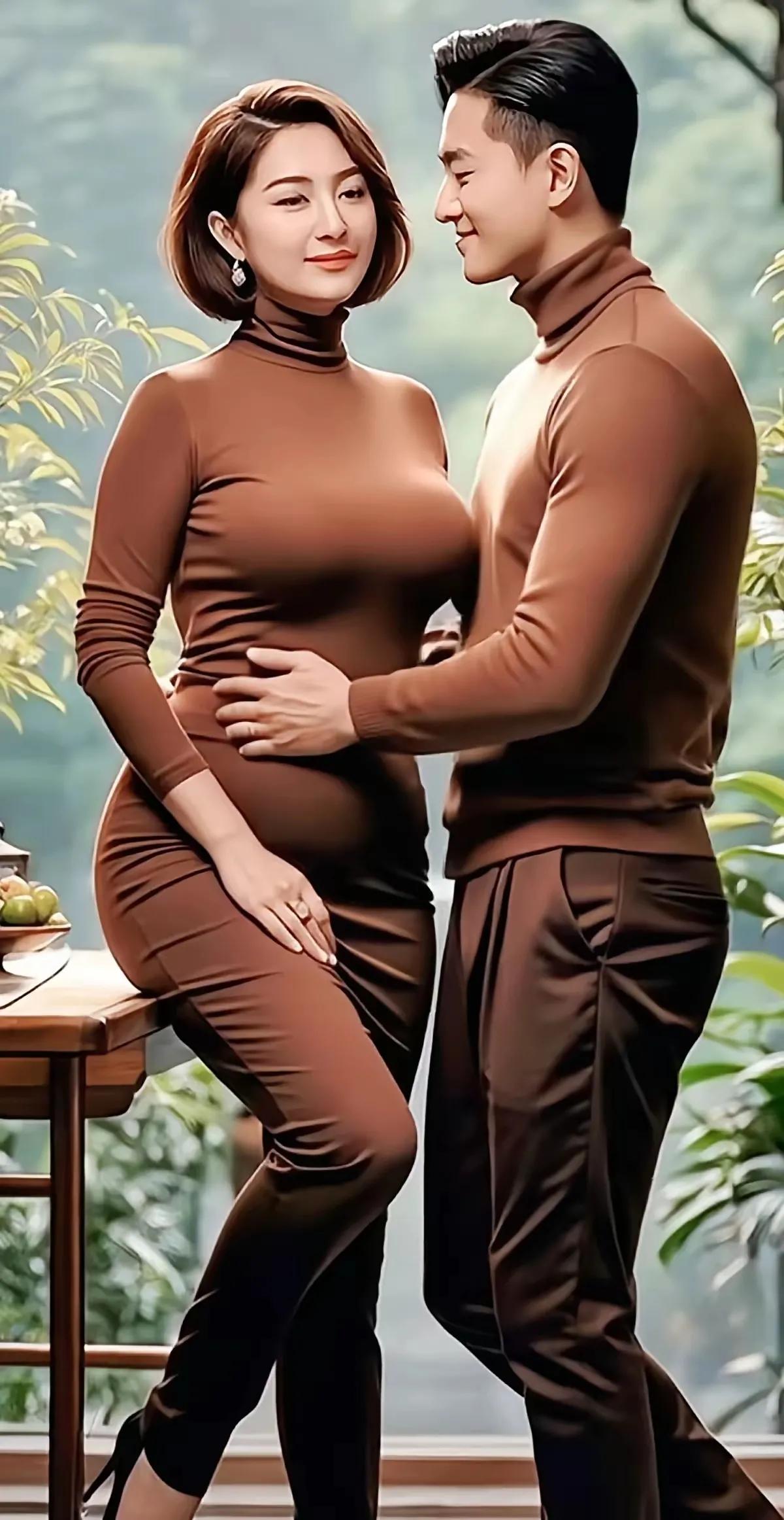 这图AI的！女的像妈妈，男的像小屁孩，真逗…
老婆ai演绎 晒晒ai写真 图有什