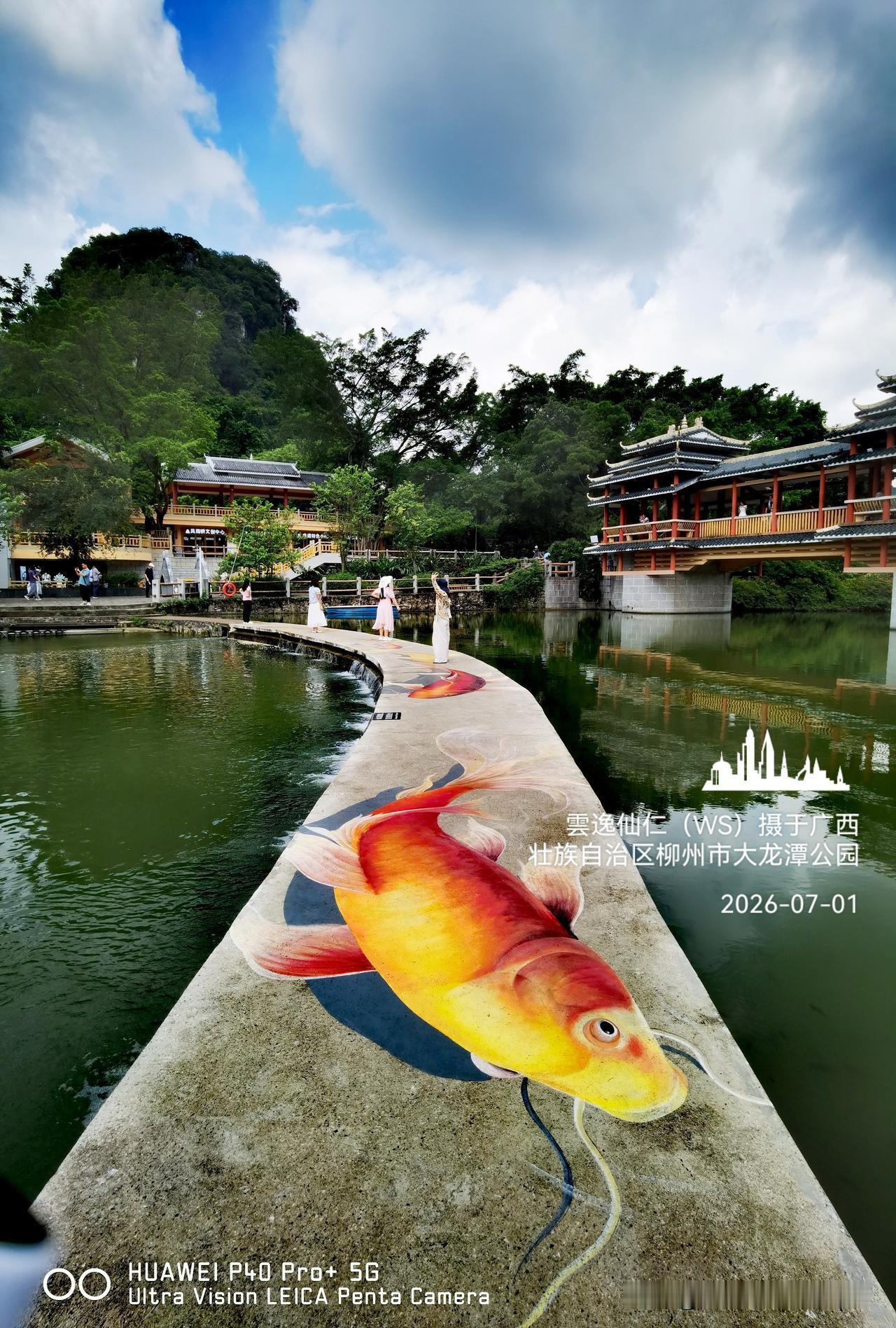 月居生活记录（10151）广西壮族自治区柳州市（189）：水上步道有鱼等。