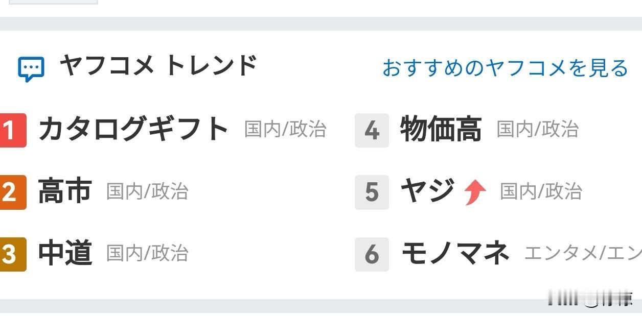 今天的日本雅虎的新闻热度排行榜，高物价排在第四位。好多媚日殖人接受不了你说“日本