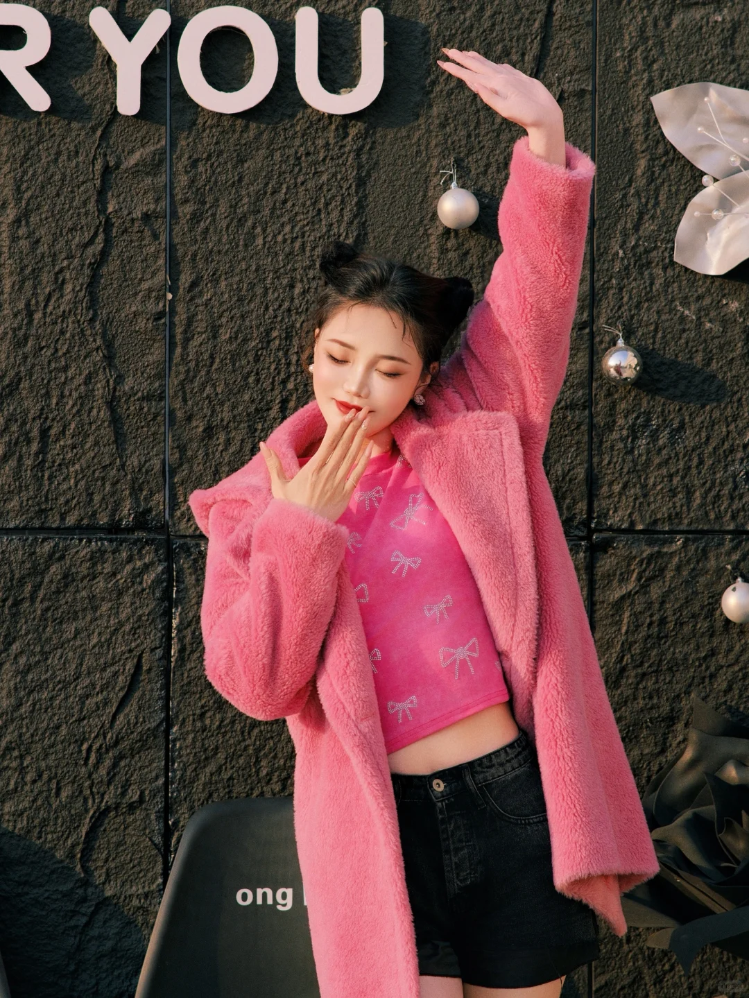 感受一下粉墨高级穿搭🖤💗