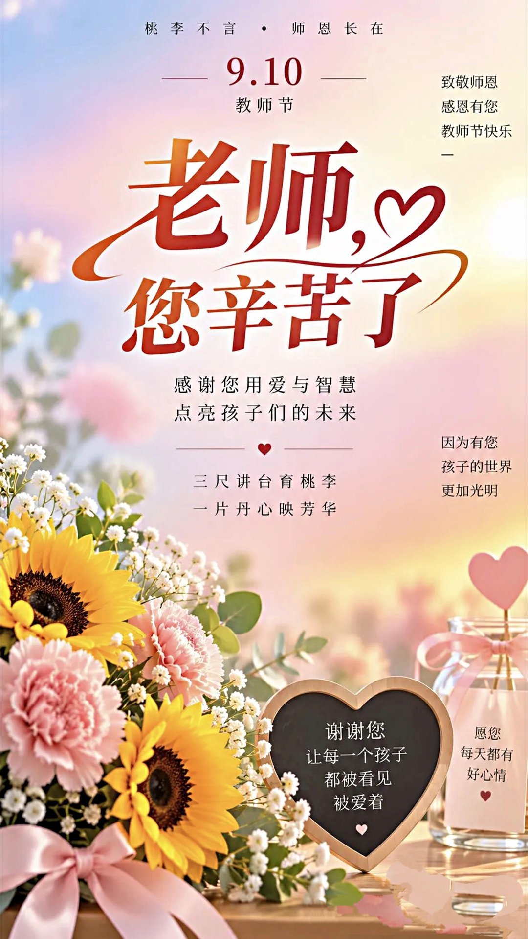 【三尺日月，一支春秋】三尺讲台存日月，一支粉笔写春秋。 有人说，老师是平凡的，日