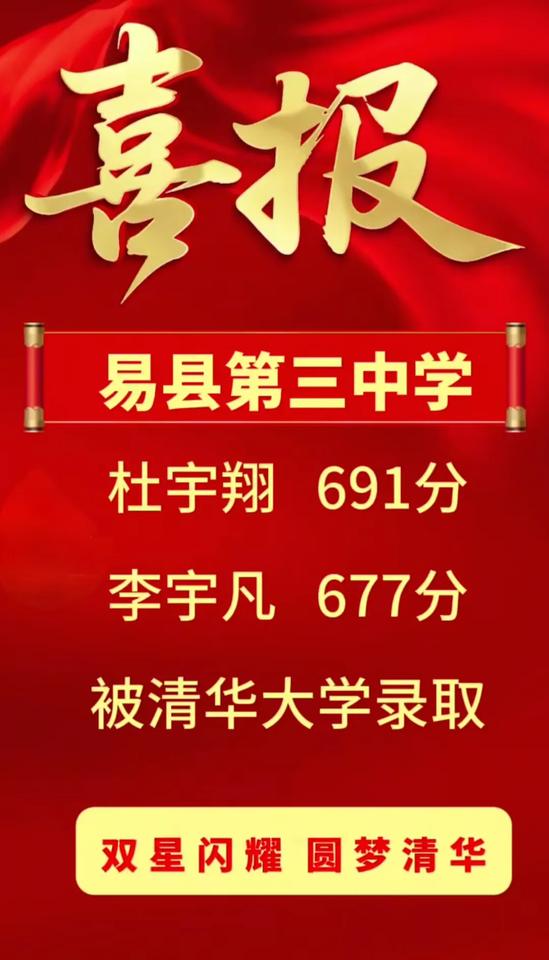 祝贺，保定一中学有2人考入清华大学！
 2025年高考录取正在如火如荼进行中。保