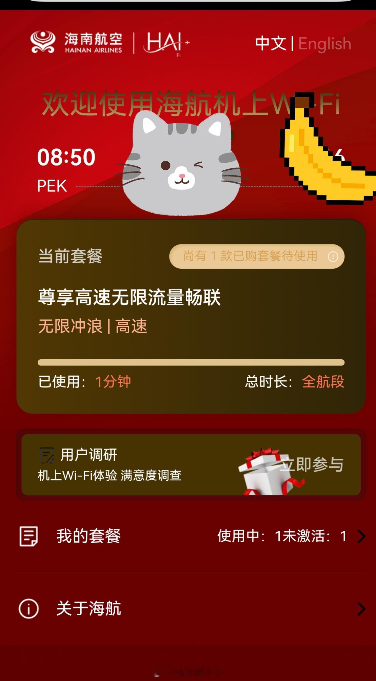 一般的飞机wifi顶多接发个信息，现在尝试花了109买了个极速的，能刷视频了。本