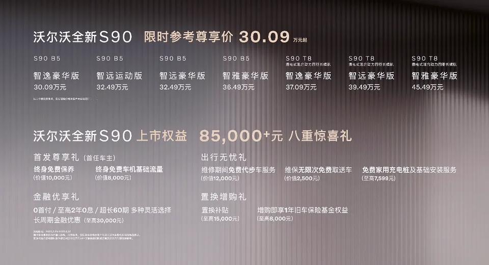 说到安全，大家肯定都能够想到沃尔沃，这一次全新S90旗舰轿车正式上市，其限时参考
