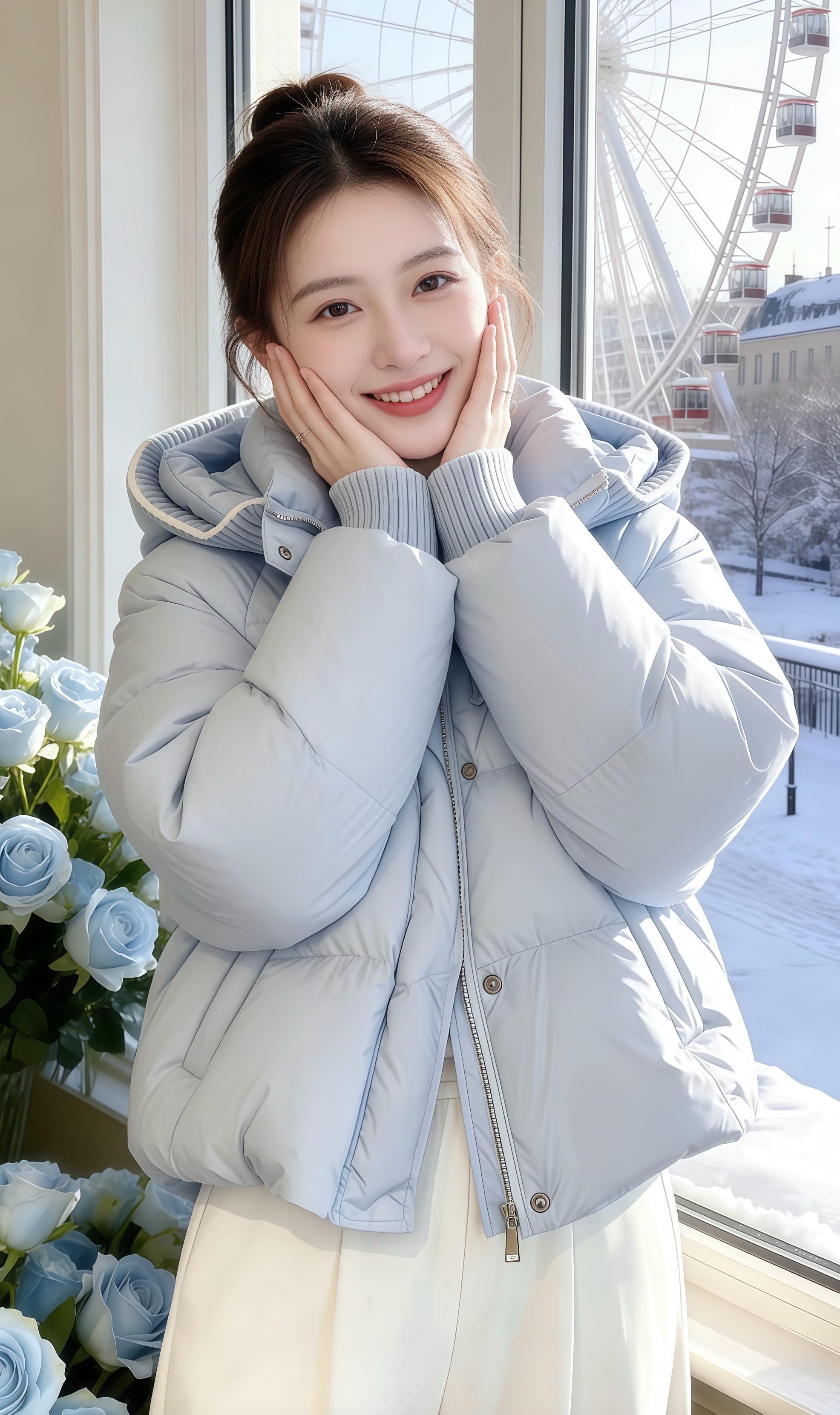 今年冬天一定要买一件这样的短款棉服，因为它真的太显高了！连帽的设计加上...