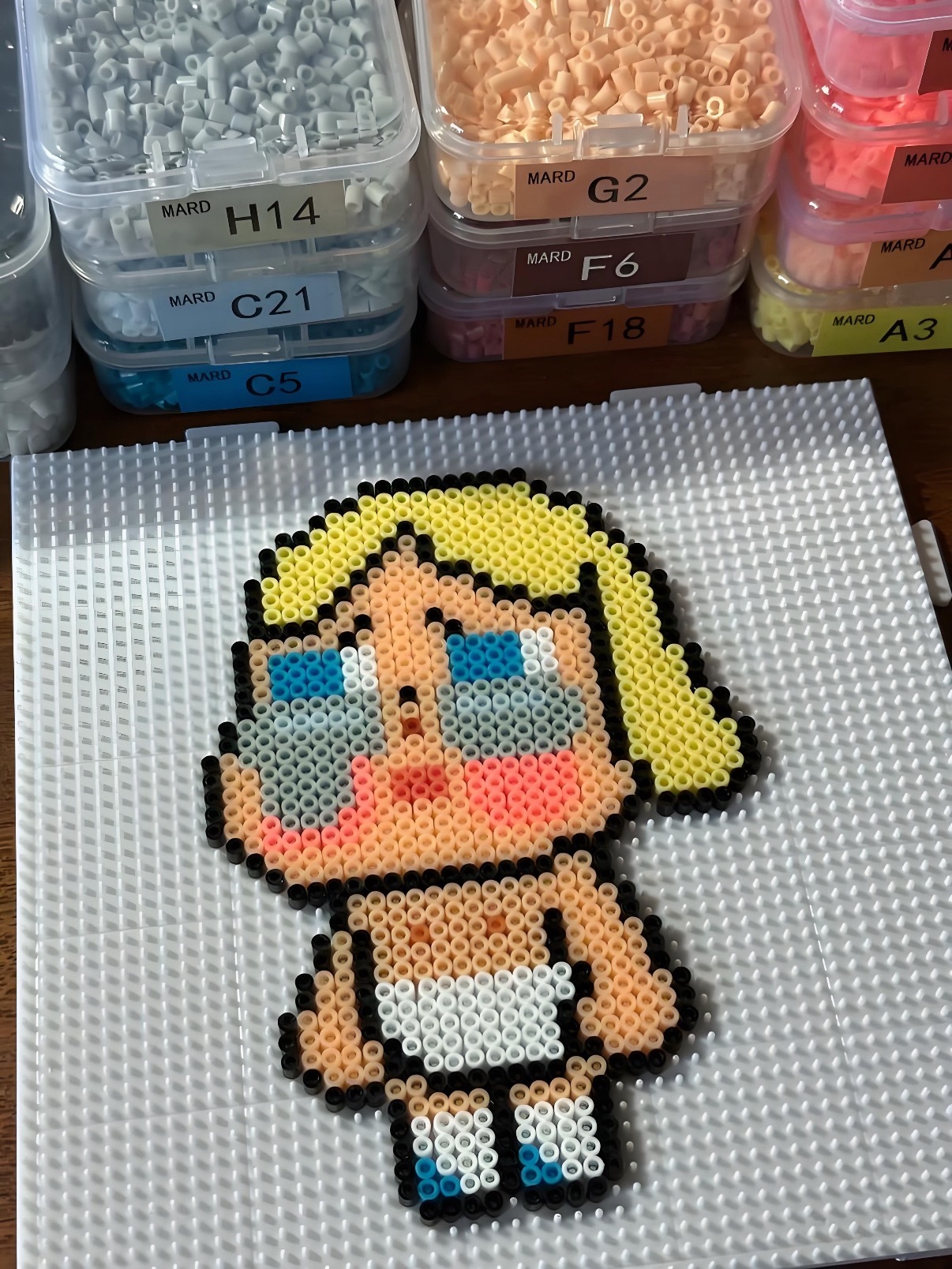 爱玩拼豆的人天塌了最近我侄女看别的小朋友玩拼豆，也让我给她买。没想到这玩意熨烫时