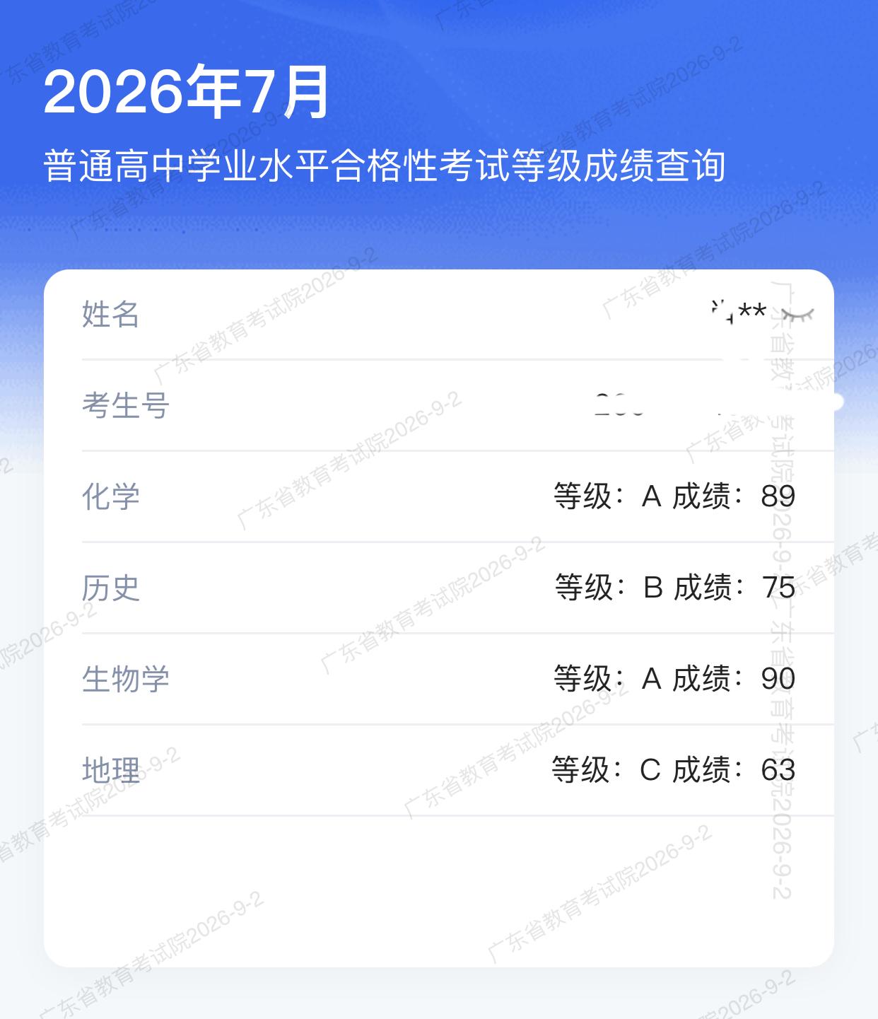 高中学考成绩，9月2号公布。物化生考生，初中还不错的地理拖后腿，犹豫要不要补考，