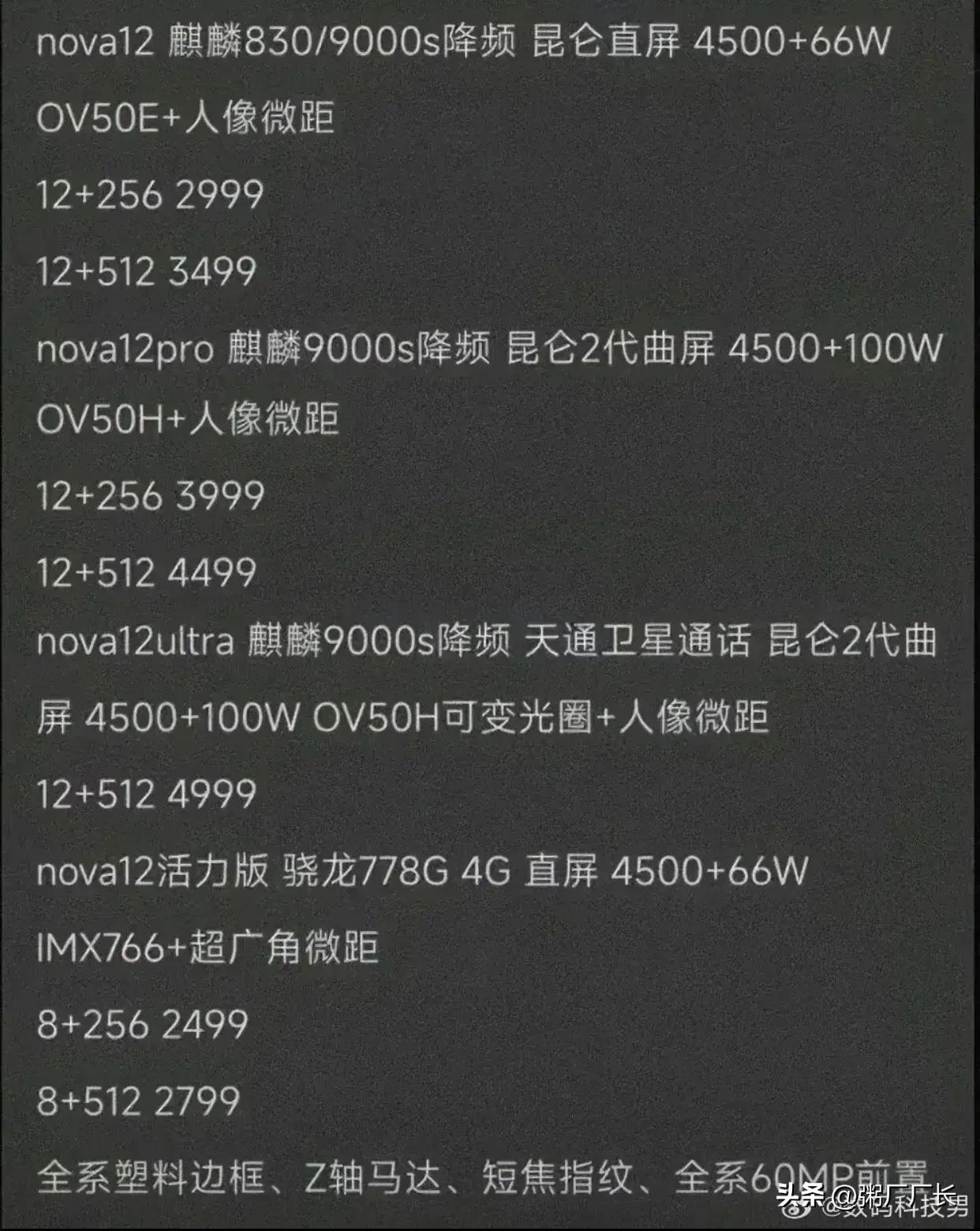 n12全系若是如图的主要配置，我倒觉得最有走量可能的不是12u，而是12pro。