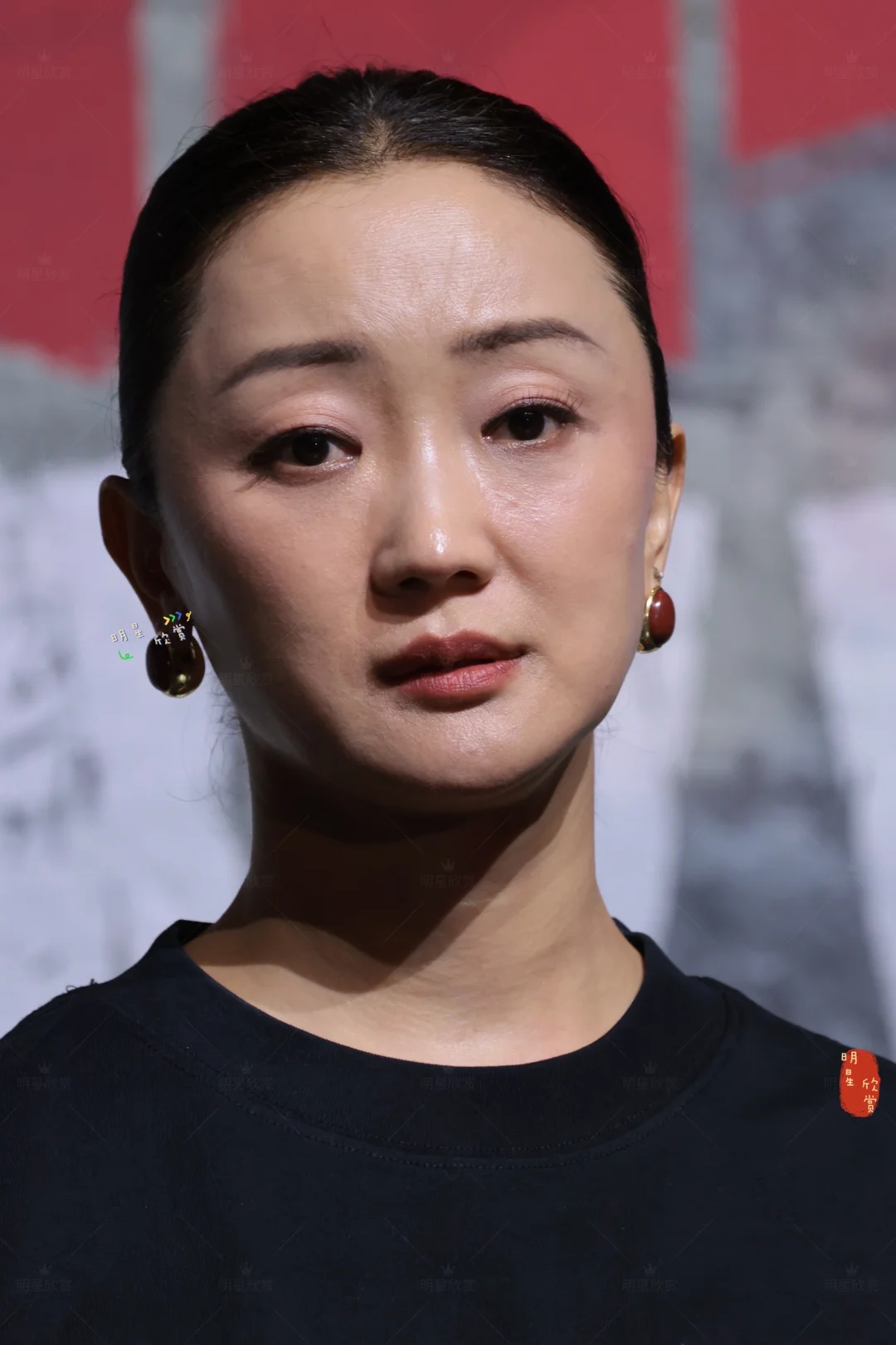 张瑶抓特务首映礼，盘发利落飒爽