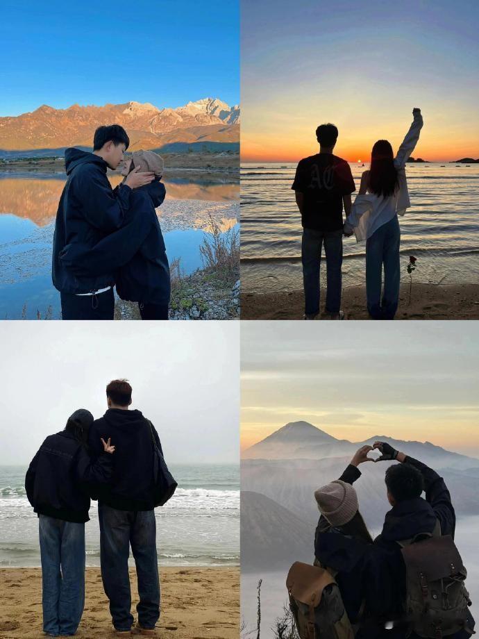 情侣旅游拍照姿势｜把浪漫定格成专属回忆[比心][给力]和喜欢的人奔赴山海，怎么能