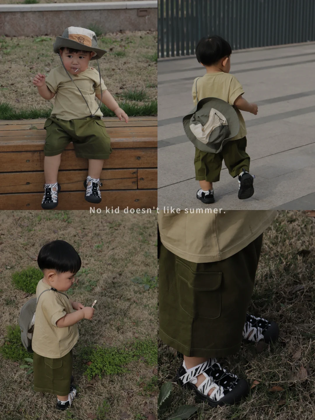 Plog｜17 月龄露营风穿搭，今天多少有点憨憨