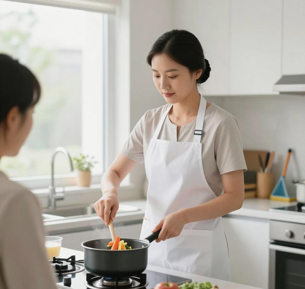 上门给人家做饭搞卫生的保姆工作，一个月¥3500的工资，着实不容易！

看到好友