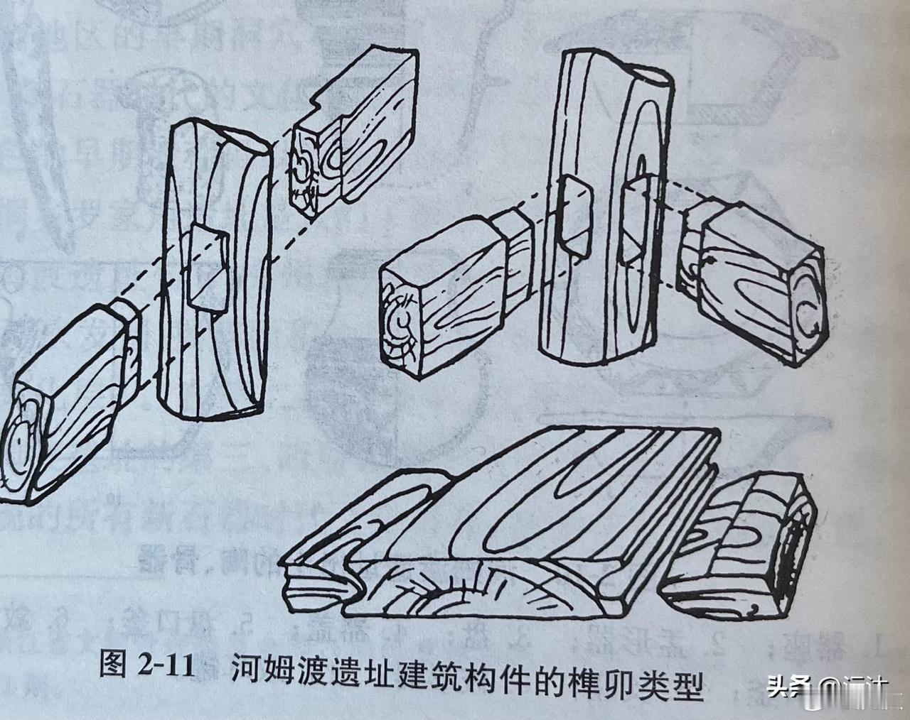 河姆渡榫卯 沅汰博物馆  

河姆渡的居民居住在木结构建筑里。

根据遗址的建筑