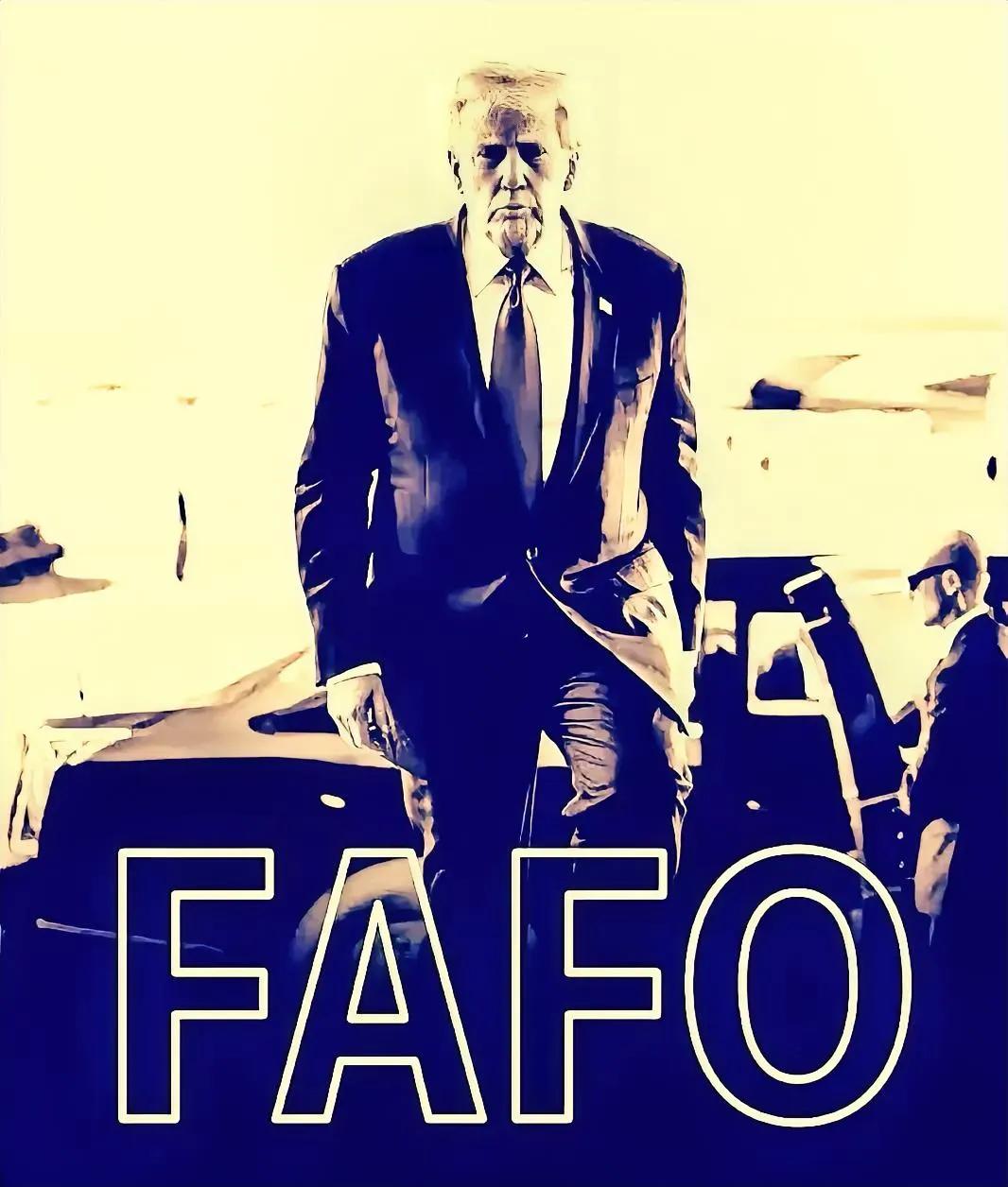 美国核心政治圈出现魔幻一幕：
官方账号发黑白照配FAFO，
黑帮式挑衅刷新政治下